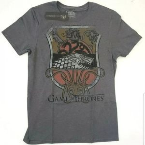 Vintage Wash Game of Throne Graphic Tee Gray S